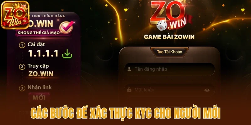 Các bước để xác thực kyc cho người mới