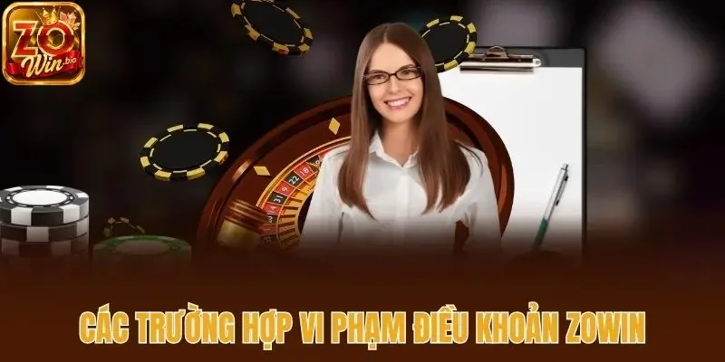 Các trường hợp vi phạm điều khoản Zowin