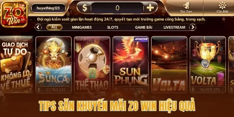 Tips săn khuyến mãi zo win hiệu quả